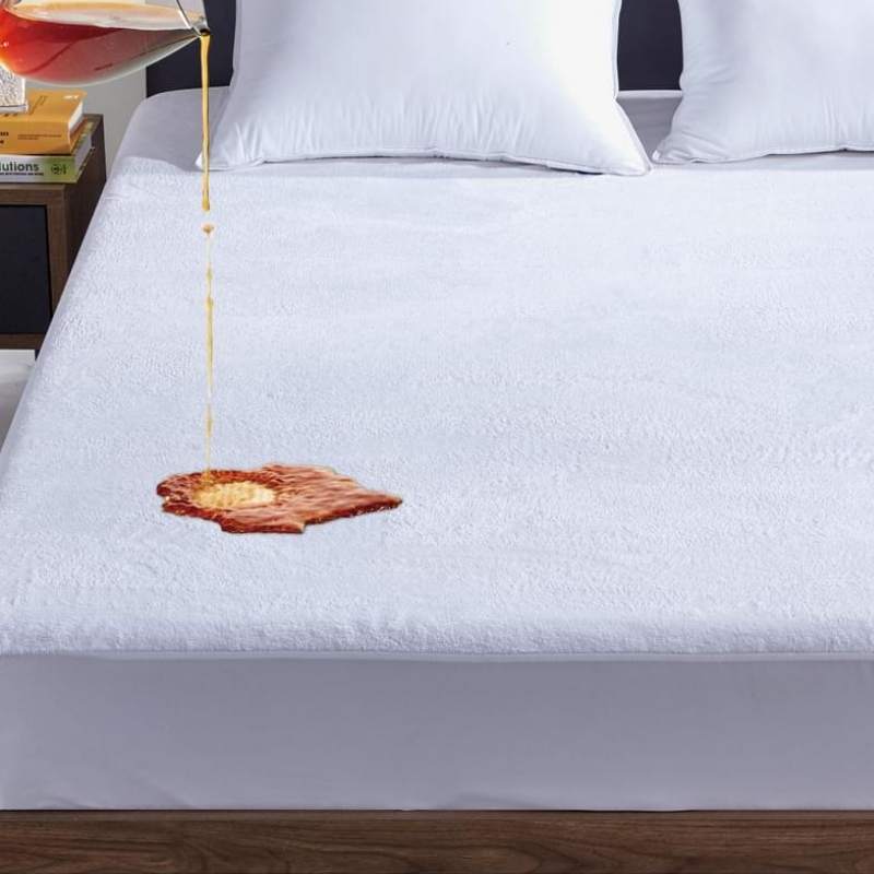 Home Fashion Coral Fleece Waterproof Fitted Mattress Protector (6981089722412)