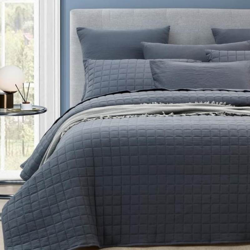 Home Fashion Vintage Stone Wash Charcoal 7 Piece Coverlet Set (6986331652140)