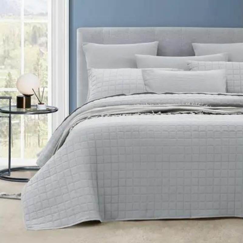 Home Fashion Vintage Stone Wash Silver 7 Piece Coverlet Set (6986336960556)