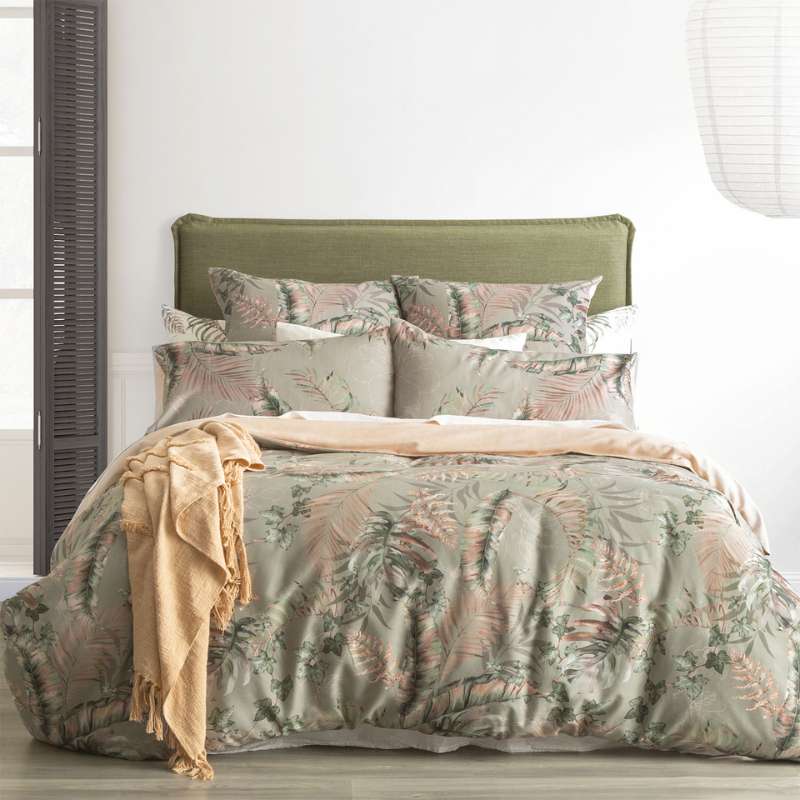 Renee Taylor 300 Thread Count Cotton Reversible Palm Cove Forest European Pillowcase