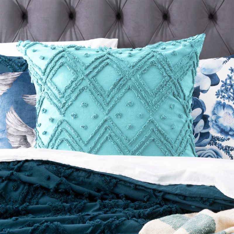 Park Avenue Medallion Tufted Aqua Quilt Cover Set Australia