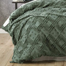 Park Avenue Medallion Cotton Vintage Washed Tufted Sage Quilt Cover Set (6588361998380)