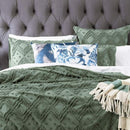 Park Avenue Medallion Cotton Vintage Washed Tufted Sage Quilt Cover Set (6588361998380)