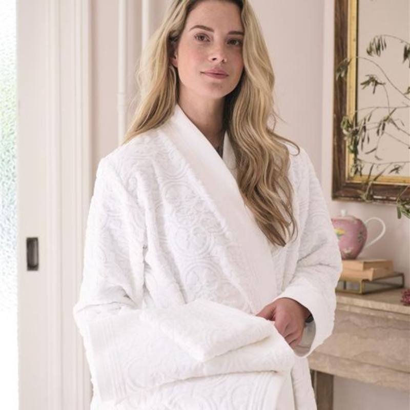 Pip Studio Mosaic De Pip White Cotton Bathrobe (6998709043244)