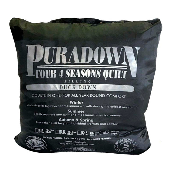 Puradown 4 Seasons 80% Duck Down 20% Duck Feather Quilt (6609117020204)
