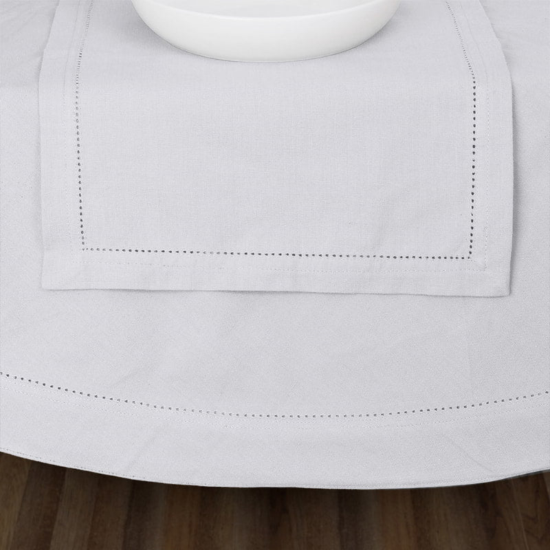 Rans Elegant Hemstitch White Tablecloth (4966902136876)
