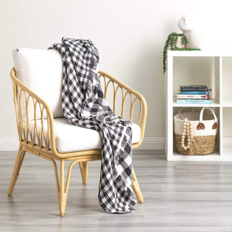 Renee Taylor Atlantic Reversible Vintage Washed Textured Ash Throw