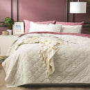 Renee Taylor Attwood Dove White Vintage Stone Washed Coverlet Set (6623386828844)