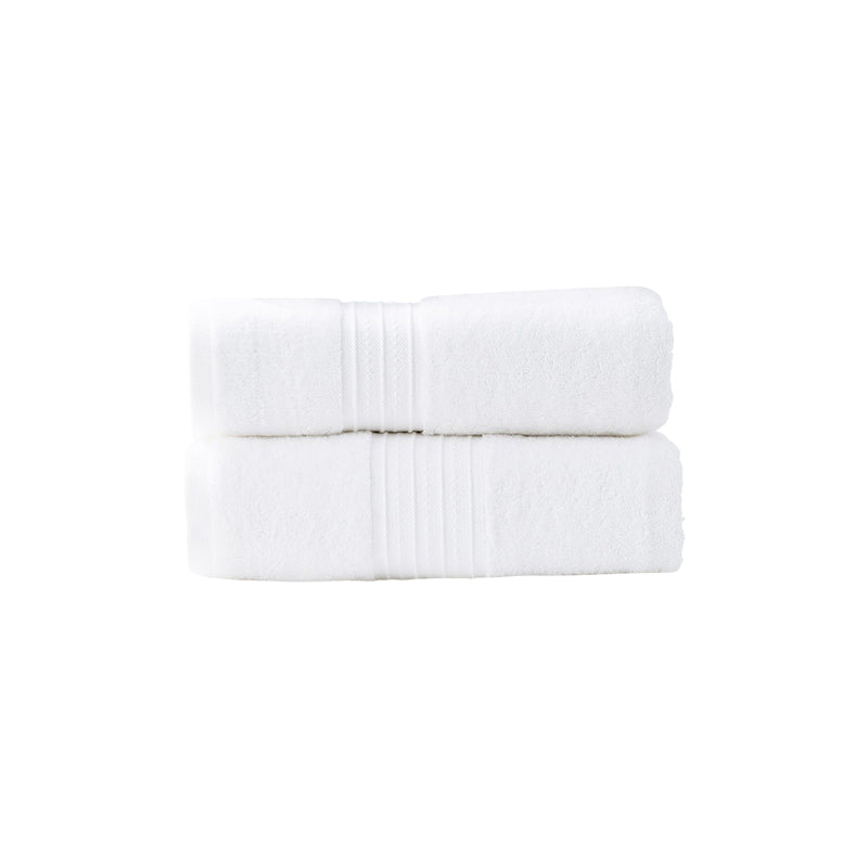 Renee Taylor Brentwood 2 Piece White Bath Sheet Pack (6597963284524)