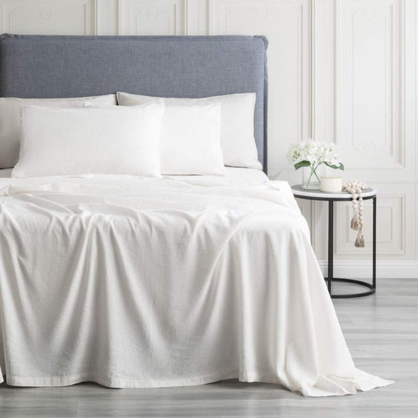 Renee Taylor Cavallo Stone Washed French Linen Sheet Set