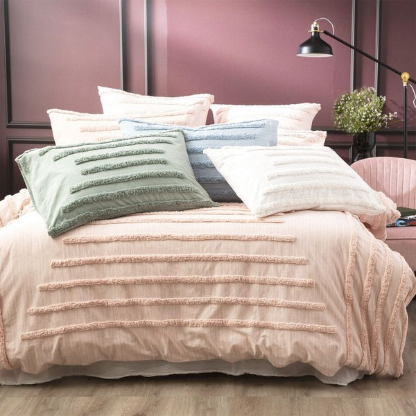 Renee Taylor Classic Cotton Blush Quilt Cover Set (6674420432940)