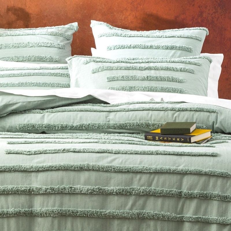 Renee Taylor Classic Cotton Sage Quilt Cover Set (6674453463084)