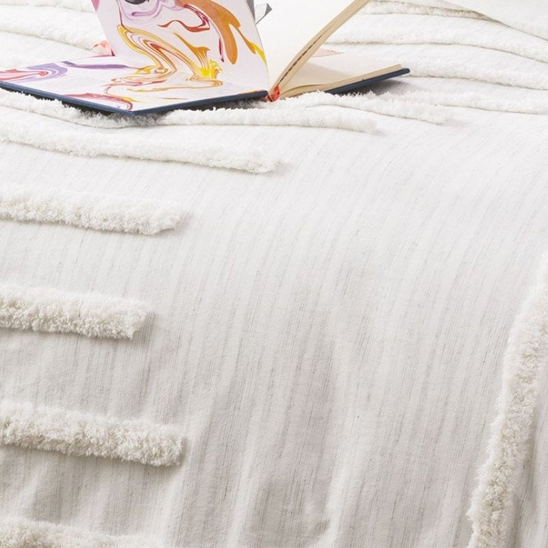 Renee Taylor Classic Cotton White Quilt Cover Set (6674402377772)