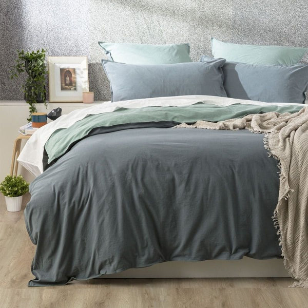 Renee Taylor Essentials Mineral Stone Washed Quilt Cover Set (6703213019180)