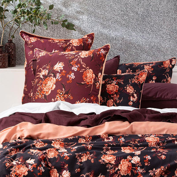 Renee Taylor Florence Plum European Pillowcase Australia