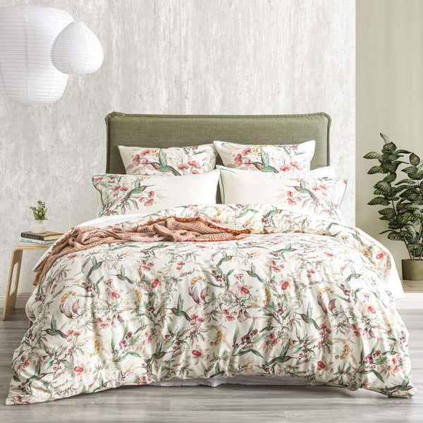 Renee Taylor Cavallo French Linen Banksia Quilt Cover Set