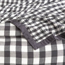 Renee Taylor Gingham Washed Cotton Textured Blanket