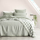 Renee Taylor Gingham Washed Cotton Textured Blanket
