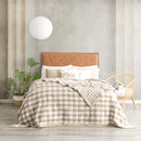 Renee Taylor Gingham Washed Cotton Textured Blanket
