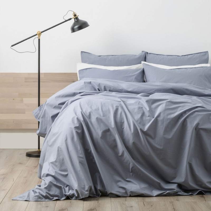 Renee Taylor Helena Vintage Stonewashed Dusty Blue Quilt Cover Set (6994868207660)