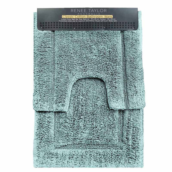 Renee Taylor 2 Piece 2000GSM Cotton Bath Mat Set (6994865913900)