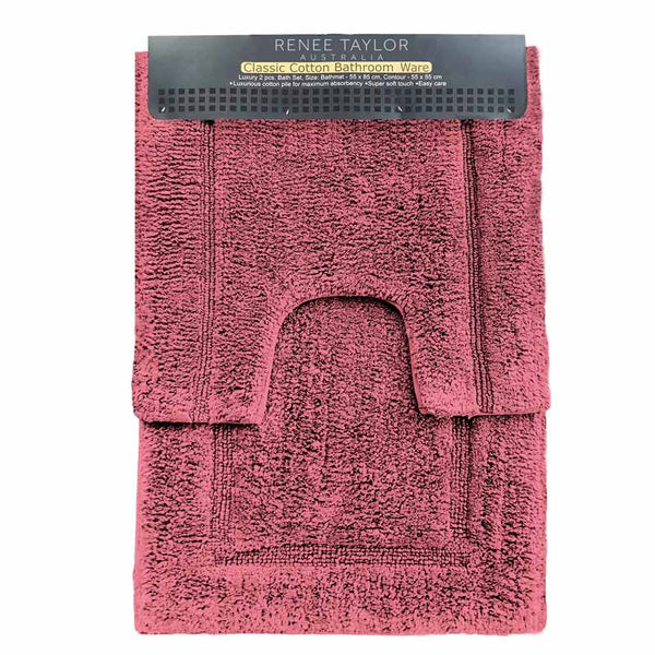 Renee Taylor 2 Piece 2000GSM Cotton Bath Mat Set (6994865913900)