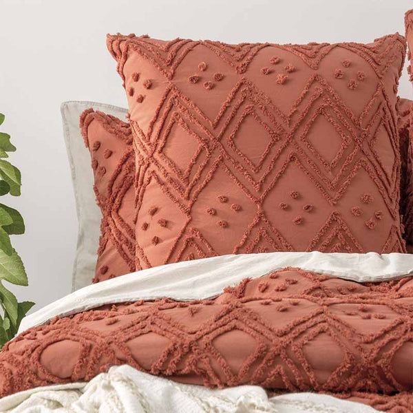 Park Avenue Medallion Cotton Vintage Washed Auburn European Pillowcase - Manchester Factory (5313132691500)