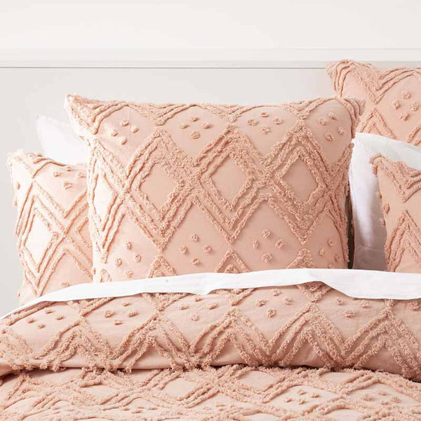 Park Avenue Medallion Cotton Vintage Washed Blush European Pillowcase - Manchester Factory (5313132724268)