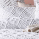 Park Avenue Medallion Cotton Vintage Washed Tufted White Quilt Cover Set - Manchester Factory (5313127055404)