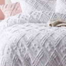 Park Avenue Medallion Cotton Vintage Washed Tufted White Quilt Cover Set - Manchester Factory (5313127055404)