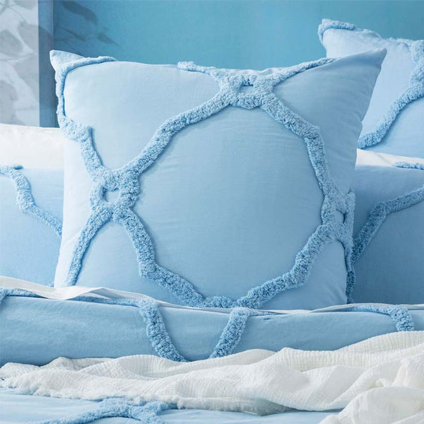 Renee Taylor Moroccan Cotton Chenille Sky European Pillowcase (6573885980716)