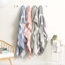 Renee Taylor Ray Striped Vintage Washed Textured Nude Throw