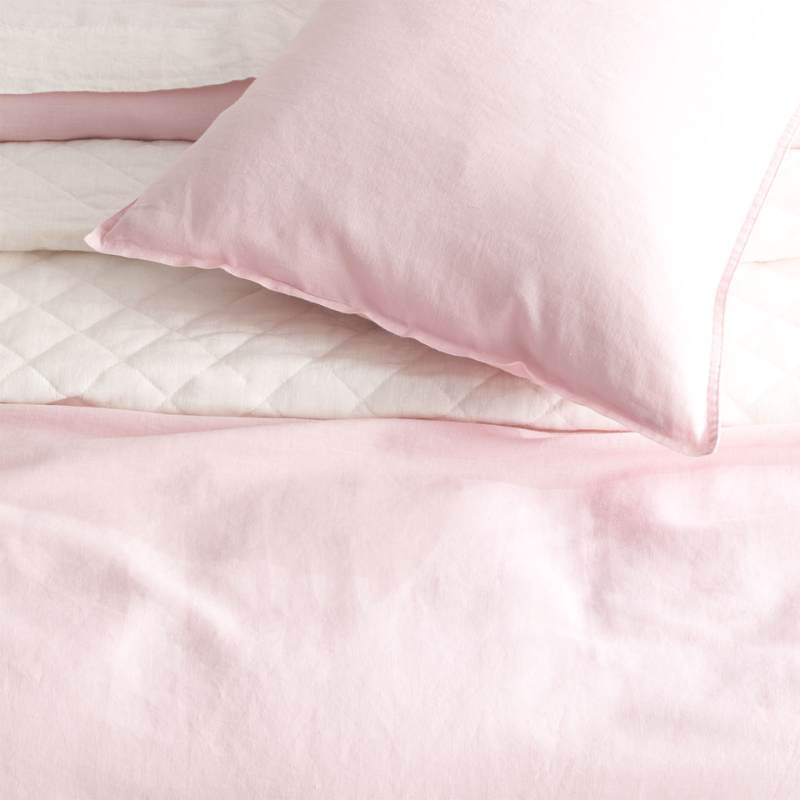 Renee Taylor Stone Washed 100% French Linen Rose Quilt Cover Set