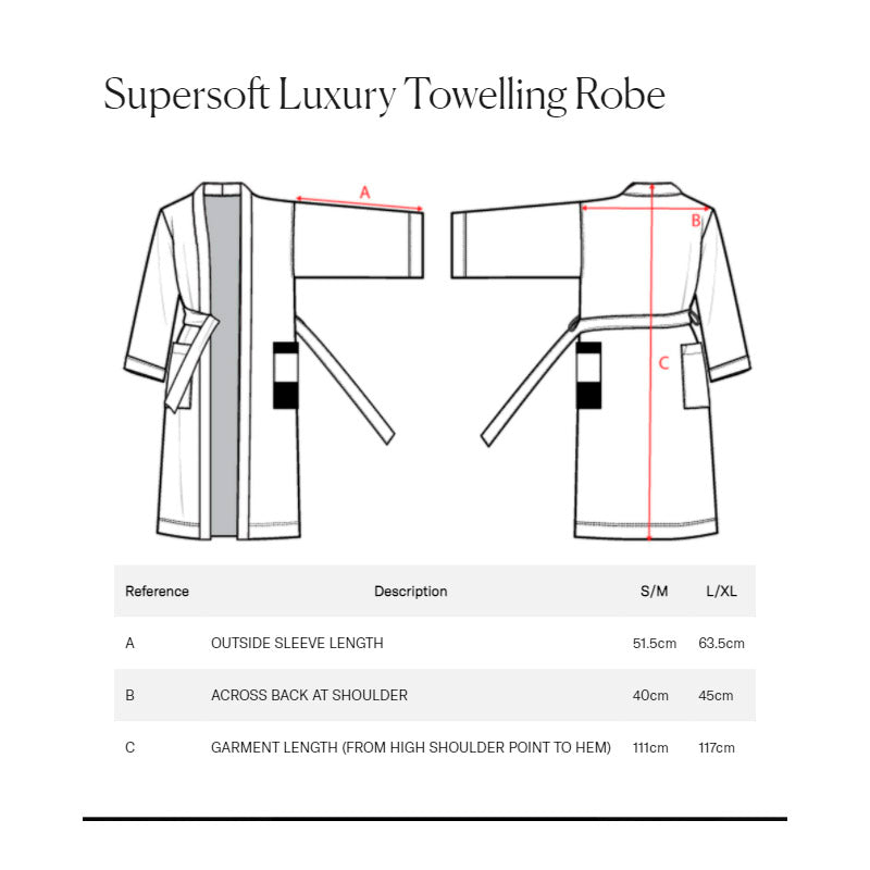 Sheridan Supersoft Luxury Towelling Robe (6625339015212)