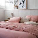 Sienna Living Bamboo Cotton 400 Thread Count Blush Quilt Cover Set - Manchester Factory (5448296333356)