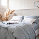 Sienna Living Bamboo Cotton Pearl Blue Quilt Cover Bedding Set (6597276139564)