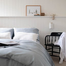 Sienna Living Bamboo Cotton Pearl Blue Quilt Cover Bedding Set (6597276139564)