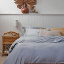 Sienna Living Bamboo Cotton Pearl Blue Quilt Cover Bedding Set (6597276139564)