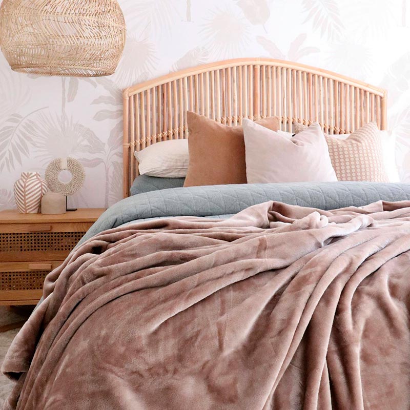 Sienna Living Plush Velvet Flannel Blanket Australia