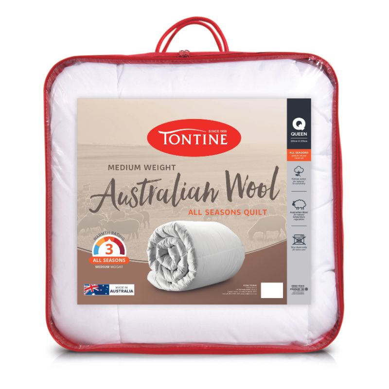 Tontine Aussie Australian Wool Mid Weight All Seasons Quilt Australia