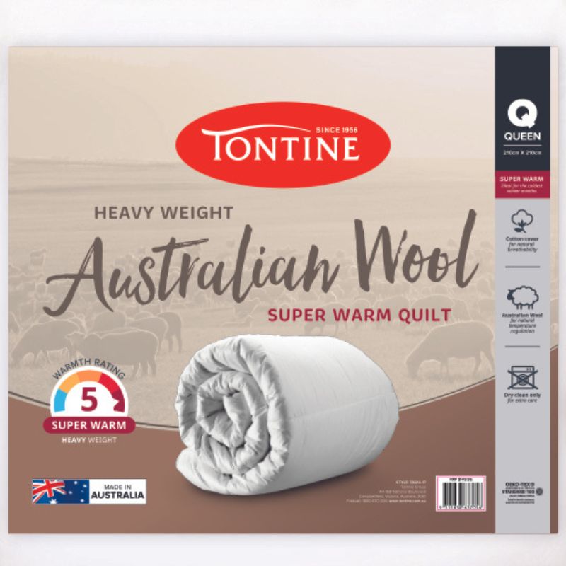 Tontine Aussie Australian Wool Super Warm Winter Quilt Australia