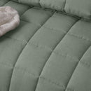 Vintage Design French Linen Sage Coverlet Set (6998679584812)