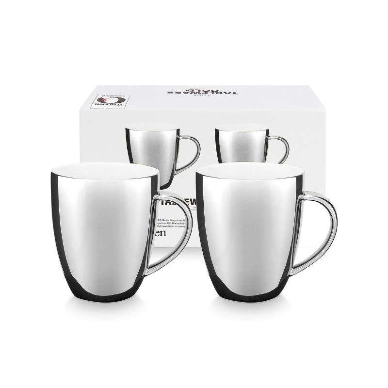 VTWonen Silver 250ml Mugs with Ear Set of 2 (7003294498860)